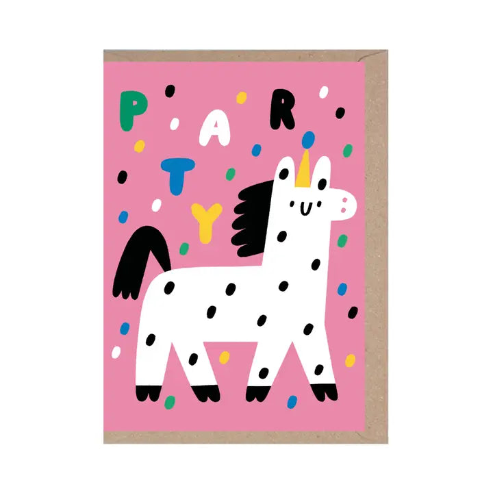 Disco Party Pony Card by penny black