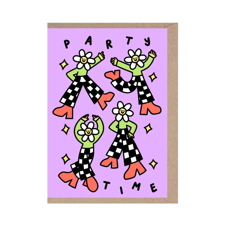 Party Time Disco Daisies Card by penny black