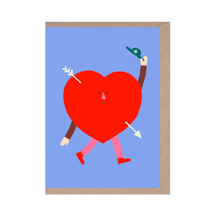 Arrow Through Loveheart Polite Valentine Card by penny black