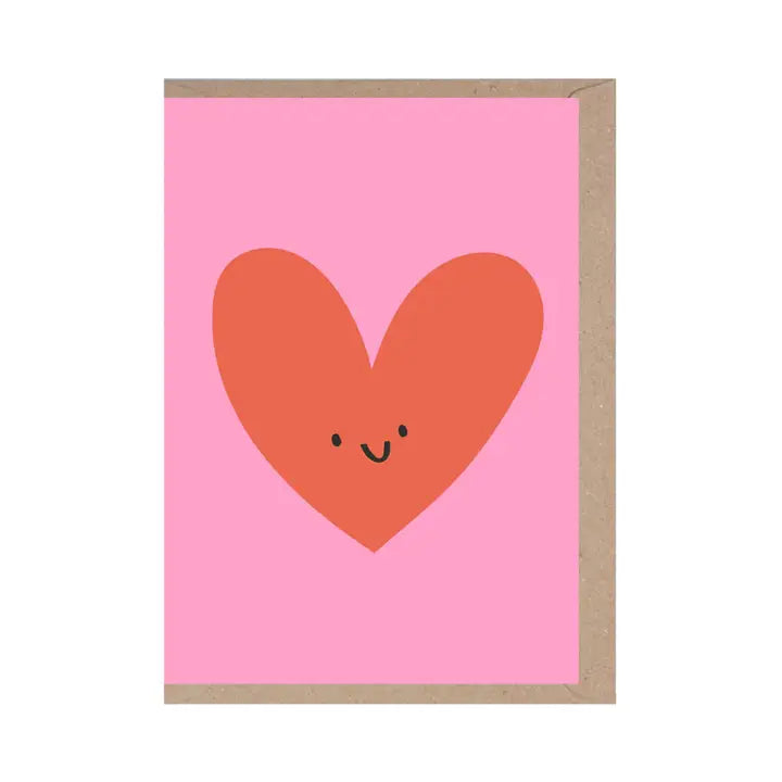 Jolly Heart Face A7 Card by penny black