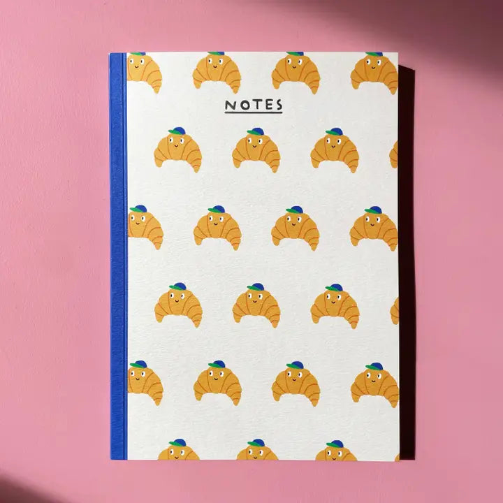 Happy Croissant Blank Journal Notebook by penny black