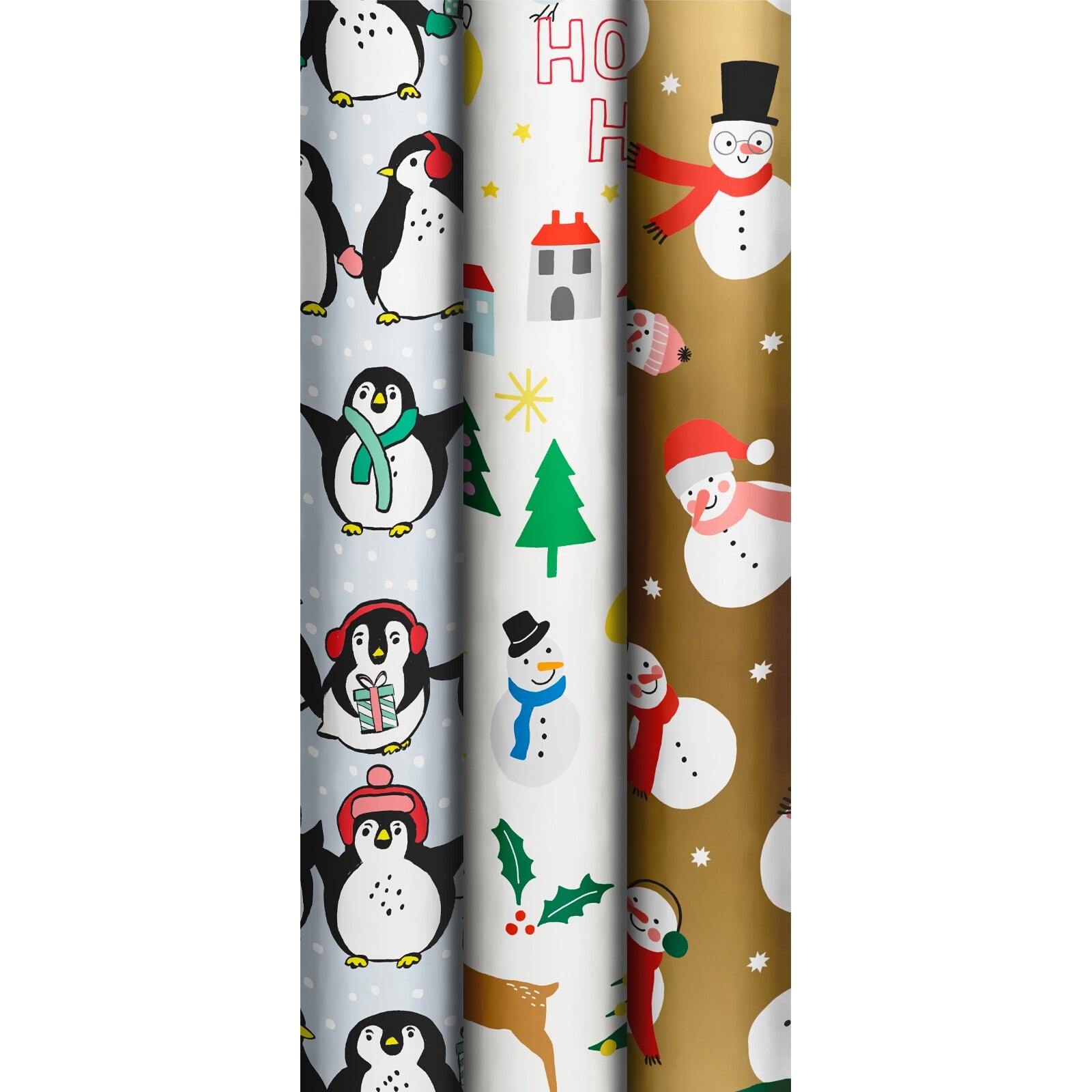 Kids Colourful Christmas Gift Wrapping Paper Roll 3m by penny black