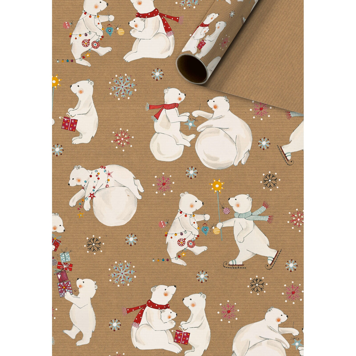 Kid&#39;s Kraft Christmas Gift Wrapping Paper Roll 3m -- penny black