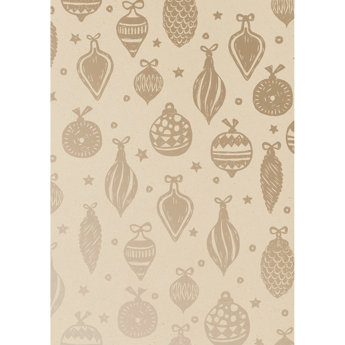 Tree Free Sugarcane Christmas Gift Wrapping Paper Roll 4m by penny black - Painted Gold Baubles design