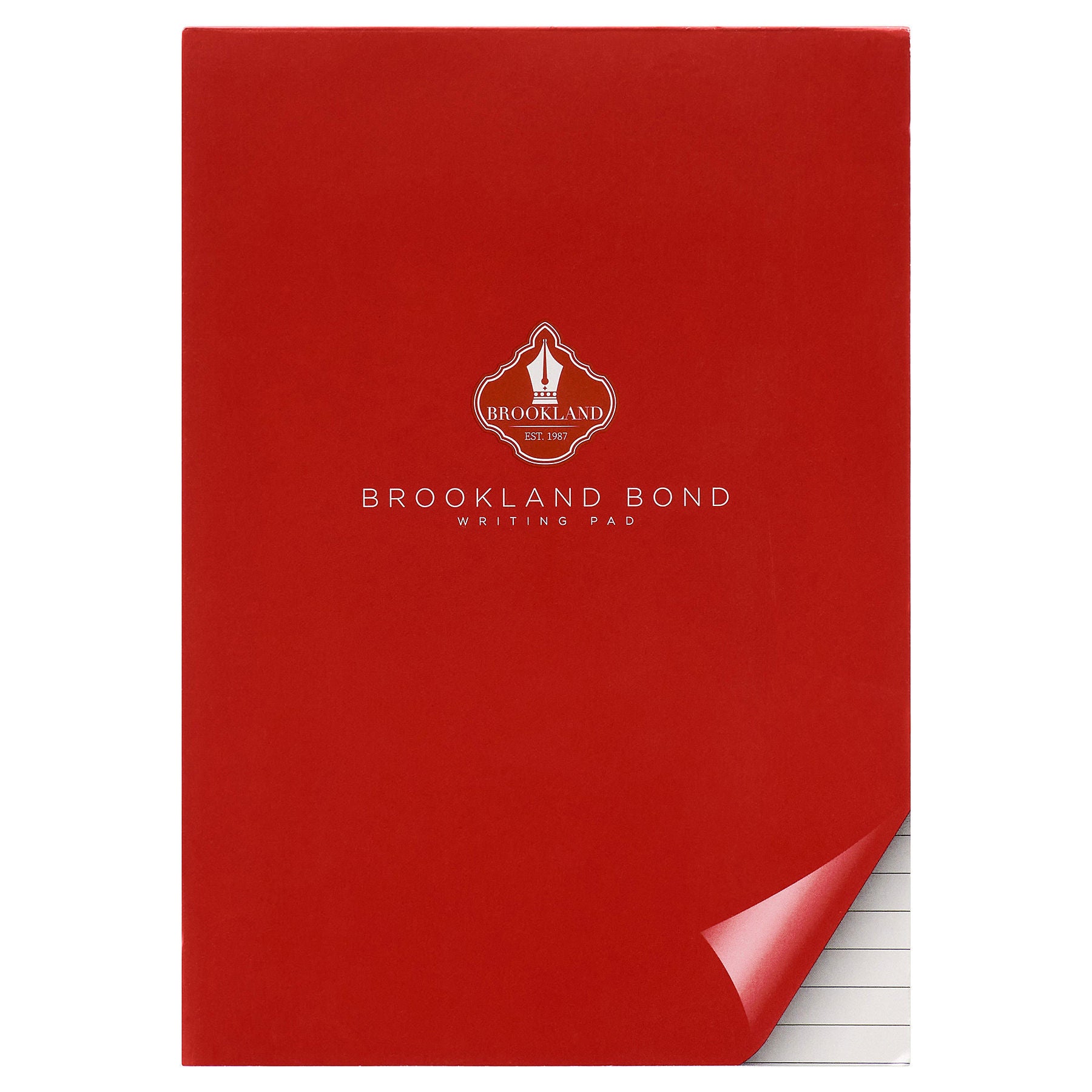 Brookland Bond A5 Writing Pad 100 Sheets - White Ruled by penny black