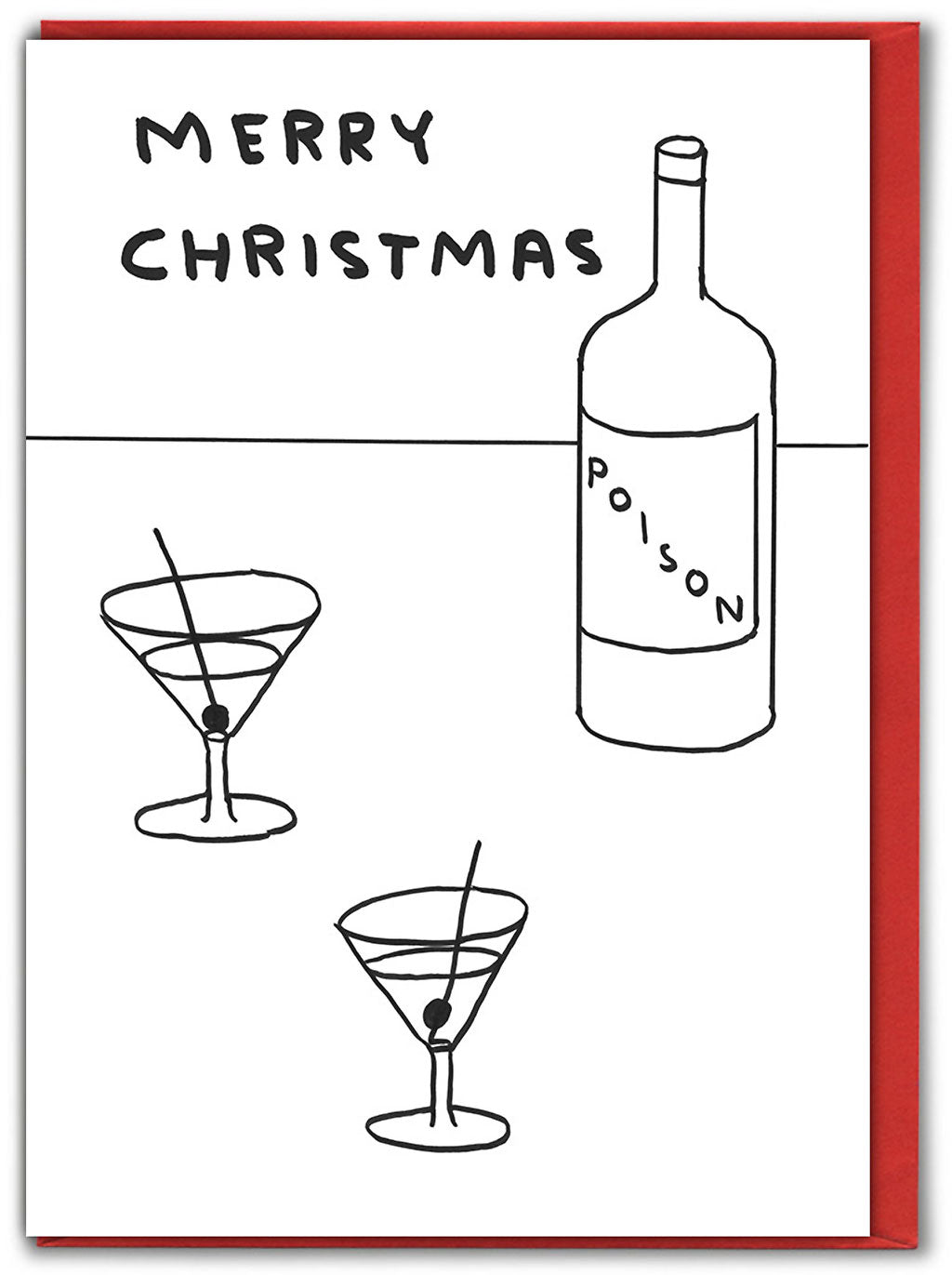 Poison David Shrigley Christmas Card by penny black