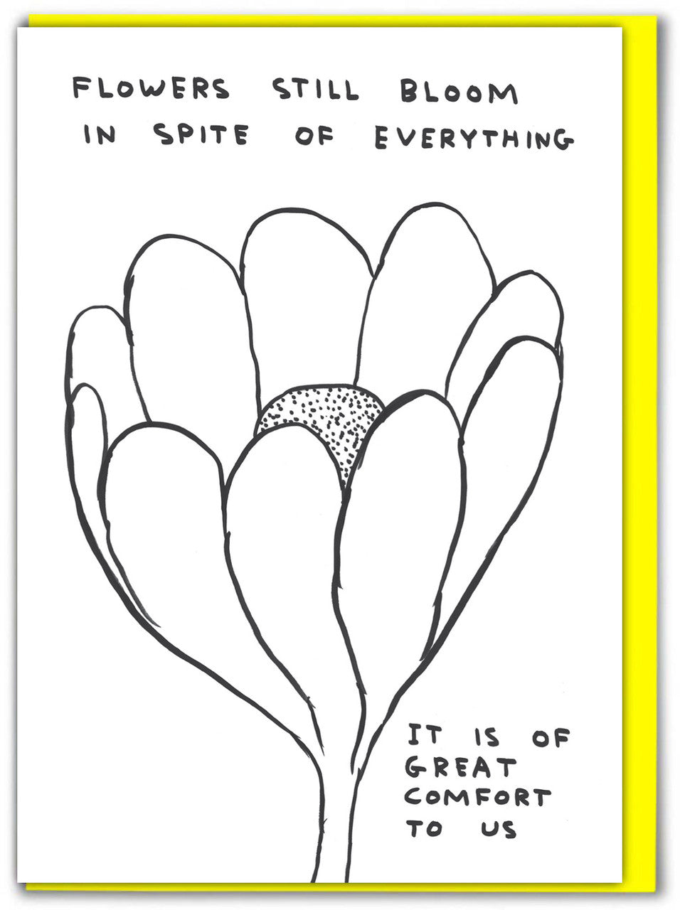 Flowers Still In Bloom David Shrigley Card by penny black