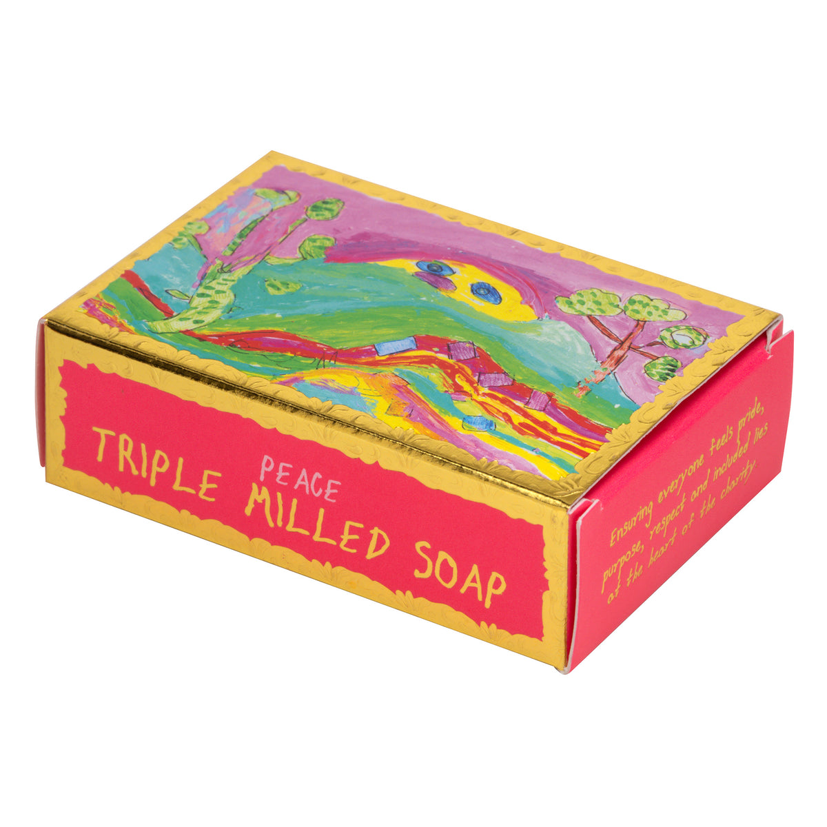 Plant-Based Cold Pressed Soap Bar - Peace - side view by arthouse unlimited at penny black