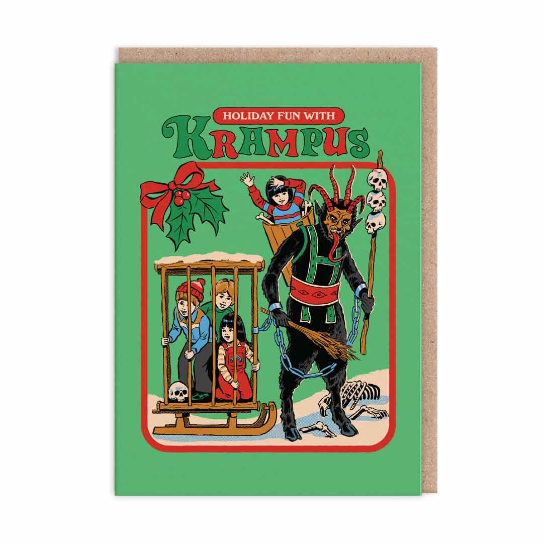 Holiday Fun With Krampus Funny Steven Rhodes Card by penny black