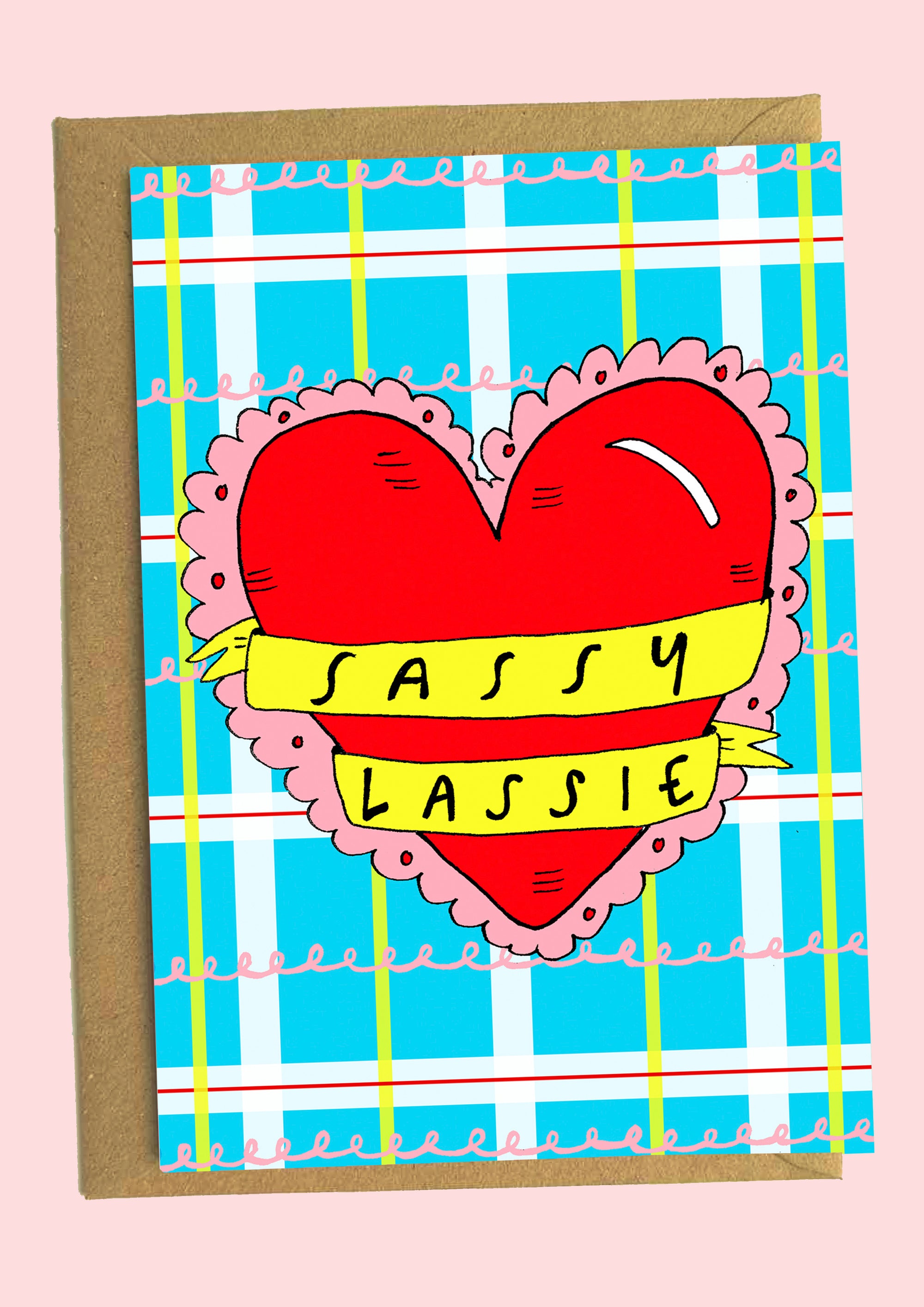 Sassy Lassie Heart Illustrated Card by penny black