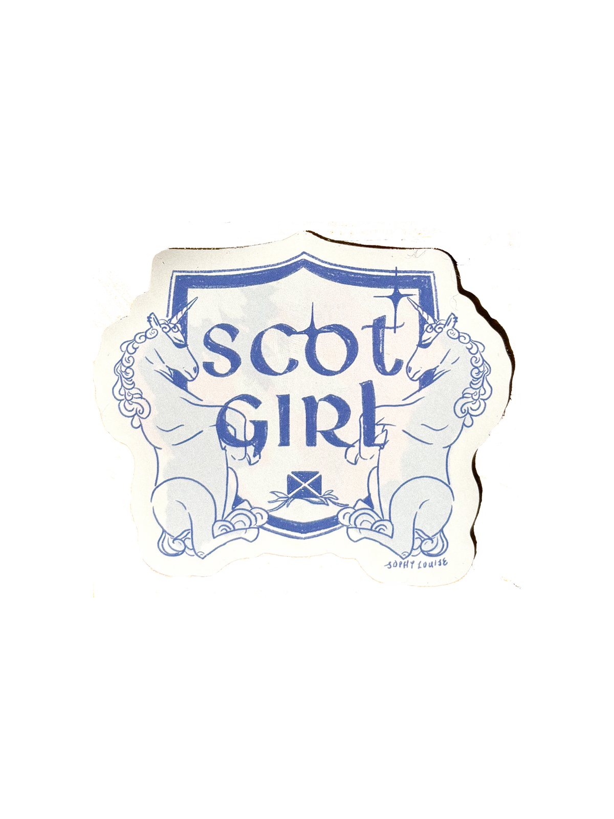 Scot Girl Scottish Unicorn Coat of Arms Sticker by penny black