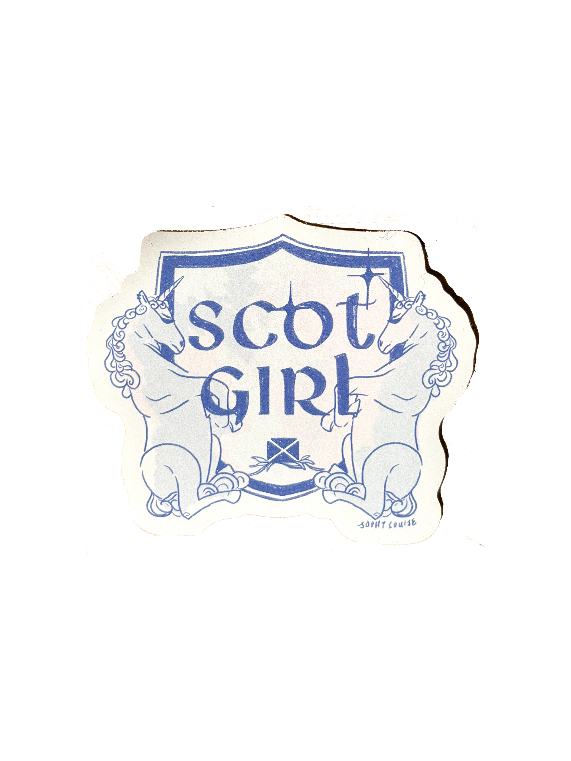 Scot Girl Scottish Unicorn Coat of Arms Sticker by penny black