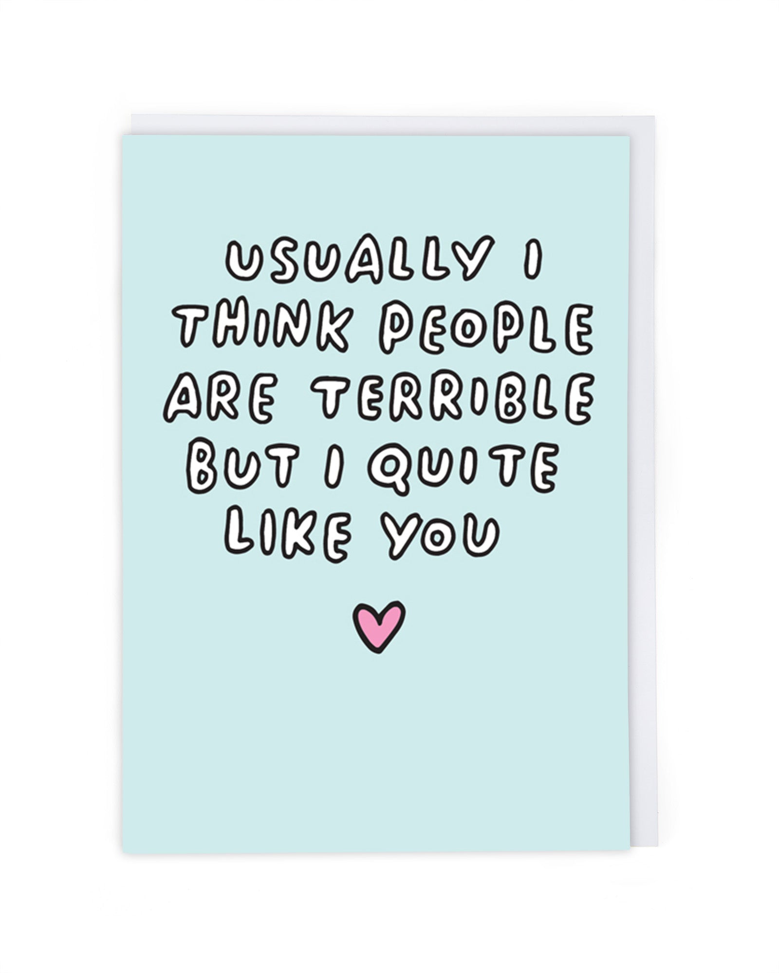 People Are Terrible Funny Valentine Card by penny black