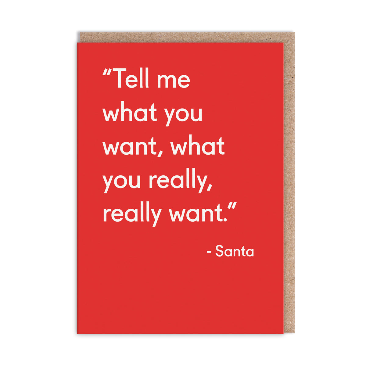 Twin Pines Funny Christmas Card Set 9 Pack - tell me what you want what you really really want design by penny black