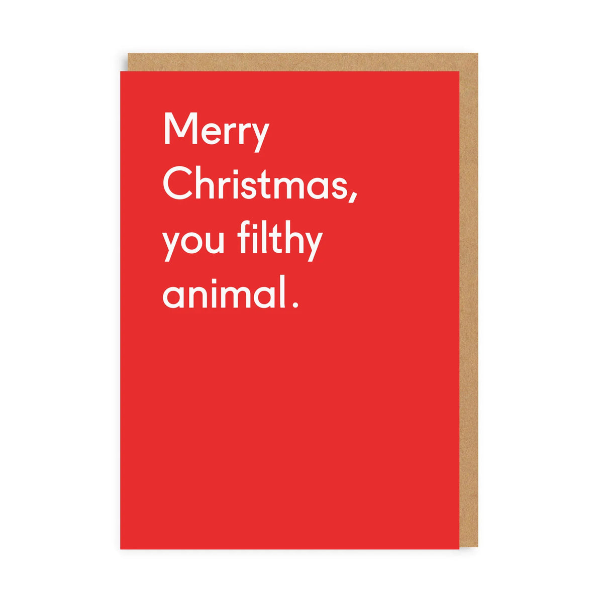 Merry Christmas You Filthy Animal Funny Christmas Card by penny black