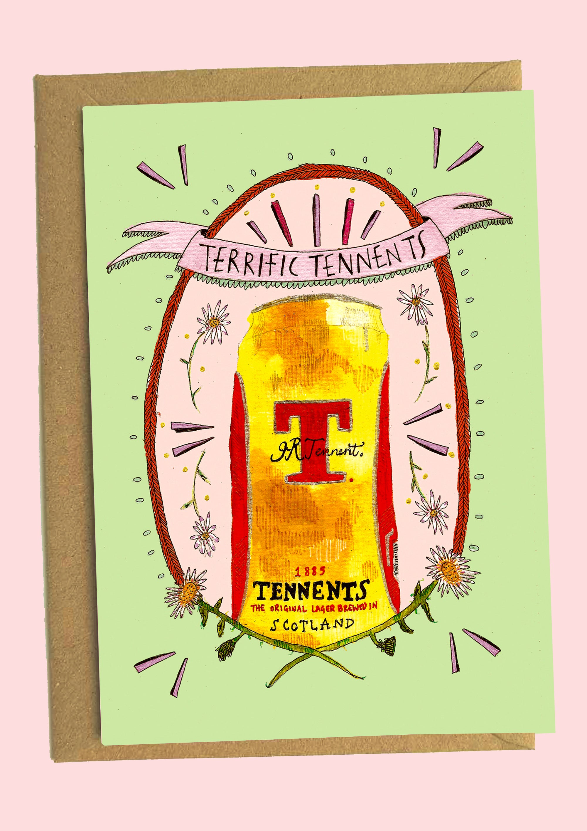 Terrific Tennents Illustrated Card by penny black