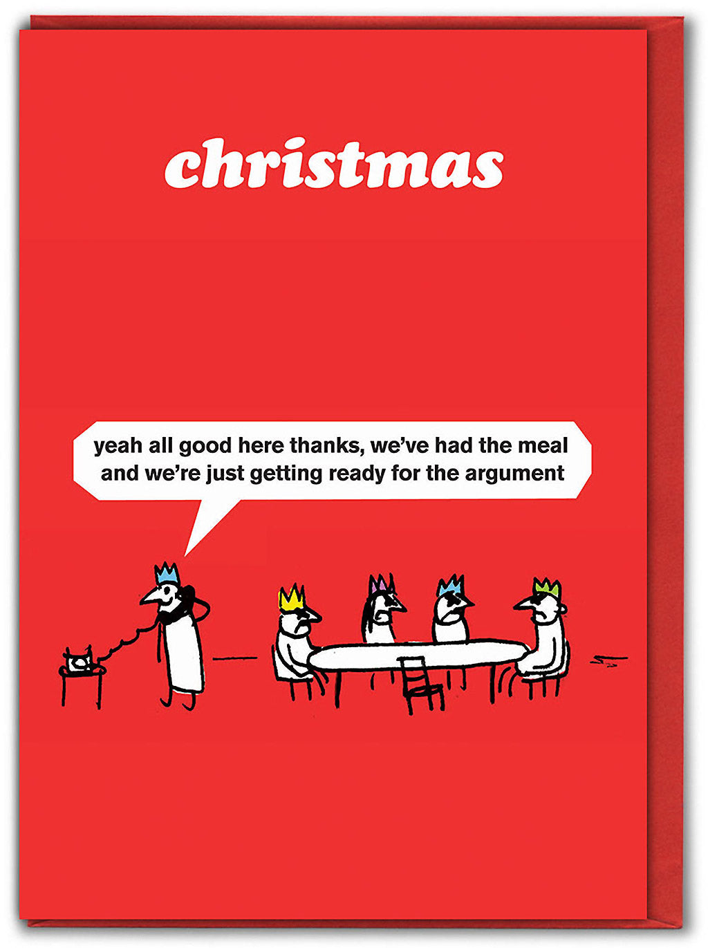 Ready For The Argument Funny Christmas Card by penny black