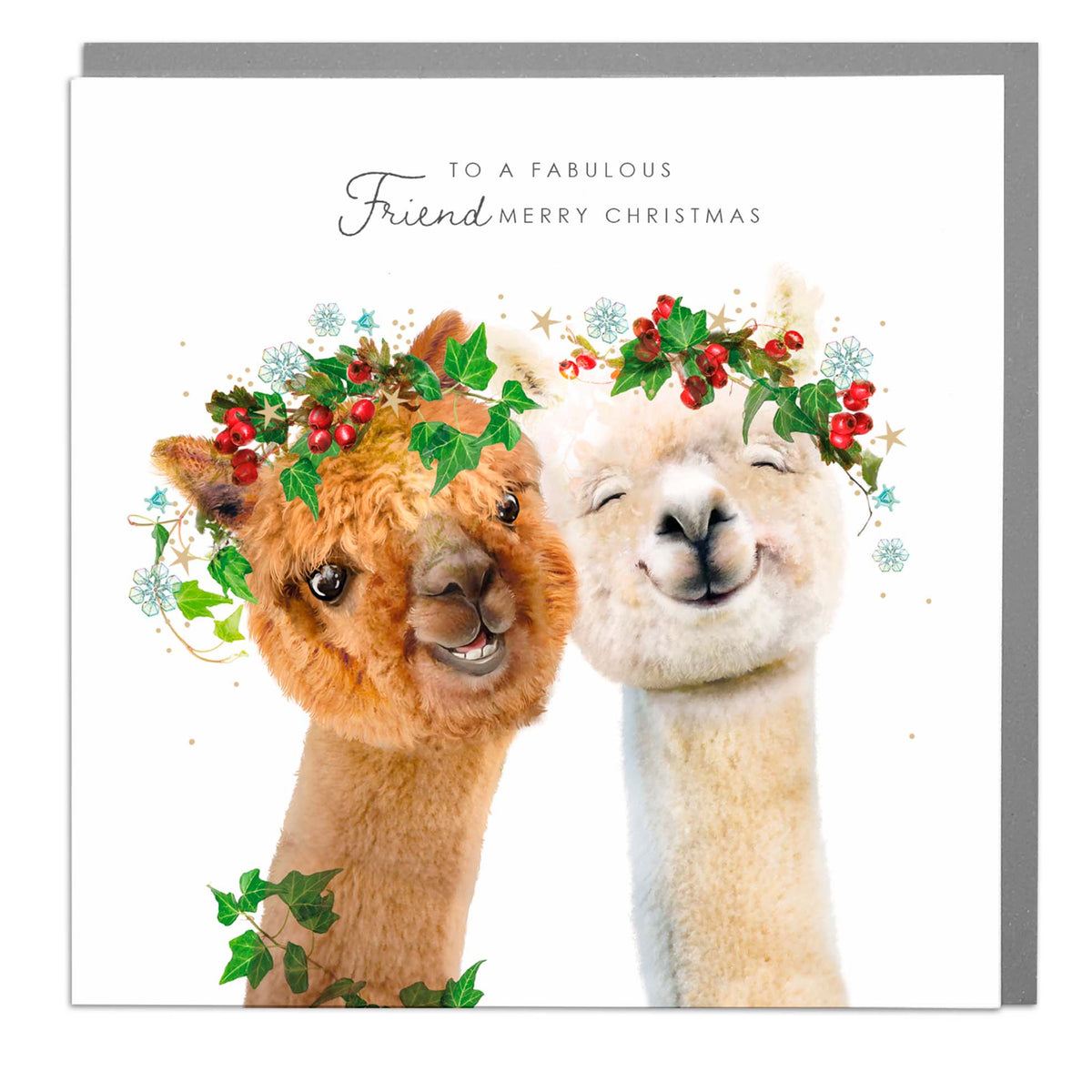 Alpaca Fabulous Friend Christmas Card