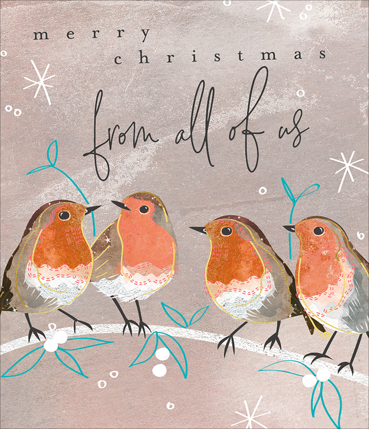 From All of Us Robins Christmas Card by penny black