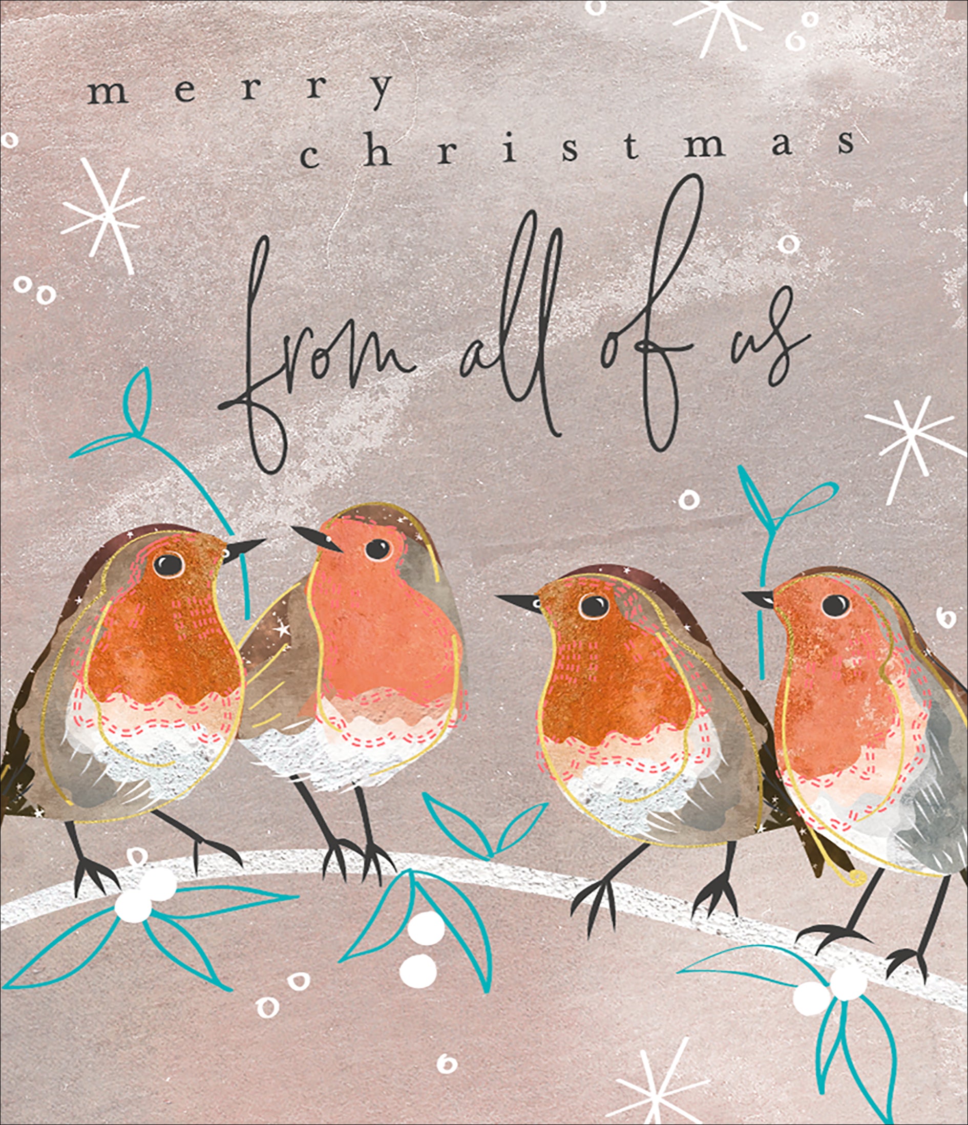 From All of Us Robins Christmas Card by penny black