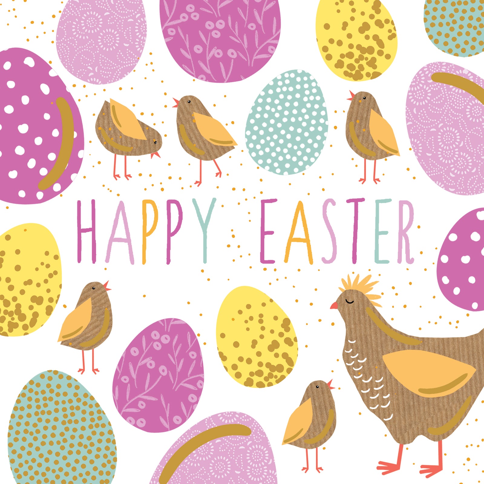 Spotty Eggs Cute Easter Card By Penny Black