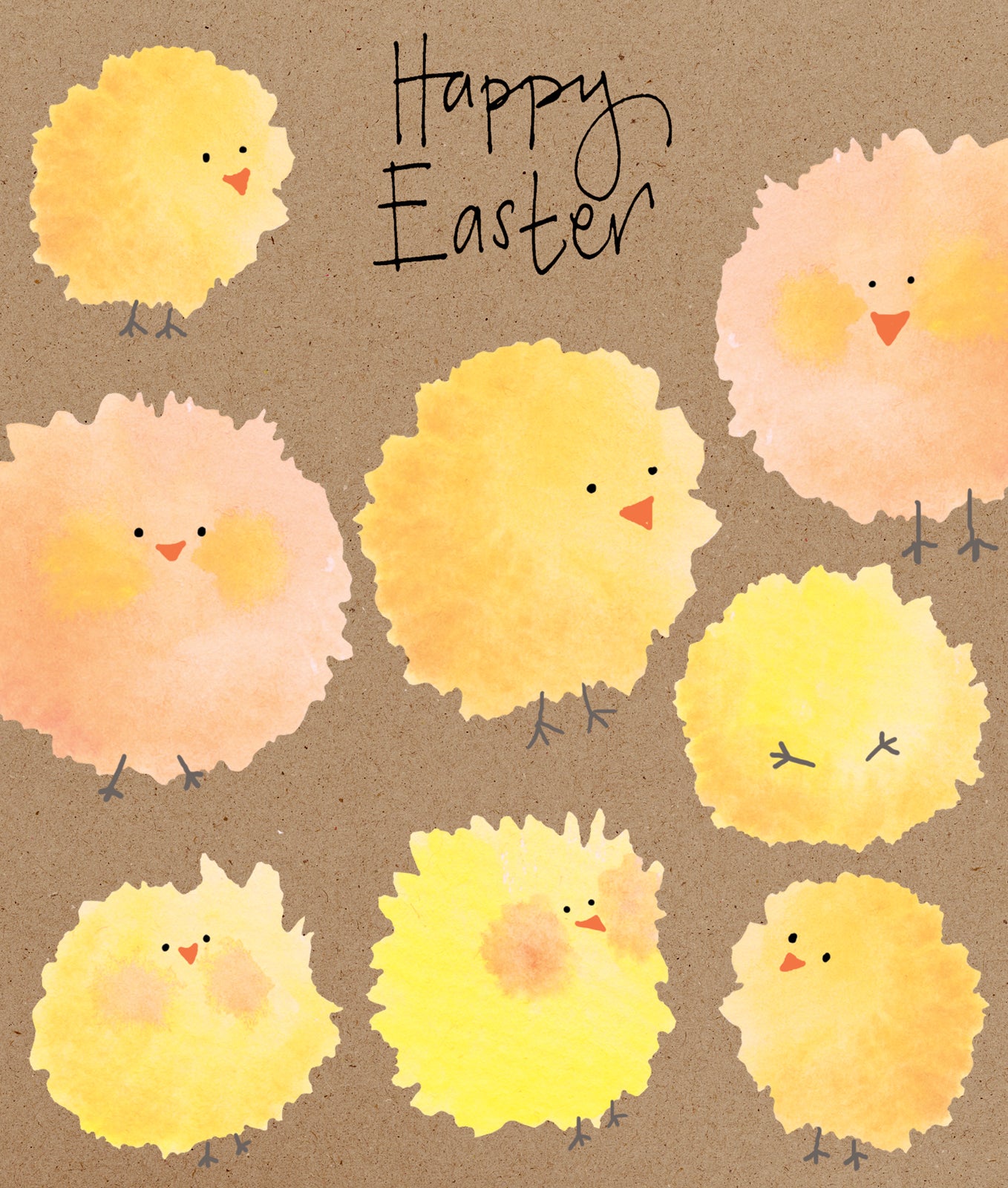 Fluffy Chicks Cute Easter Card By Penny Black