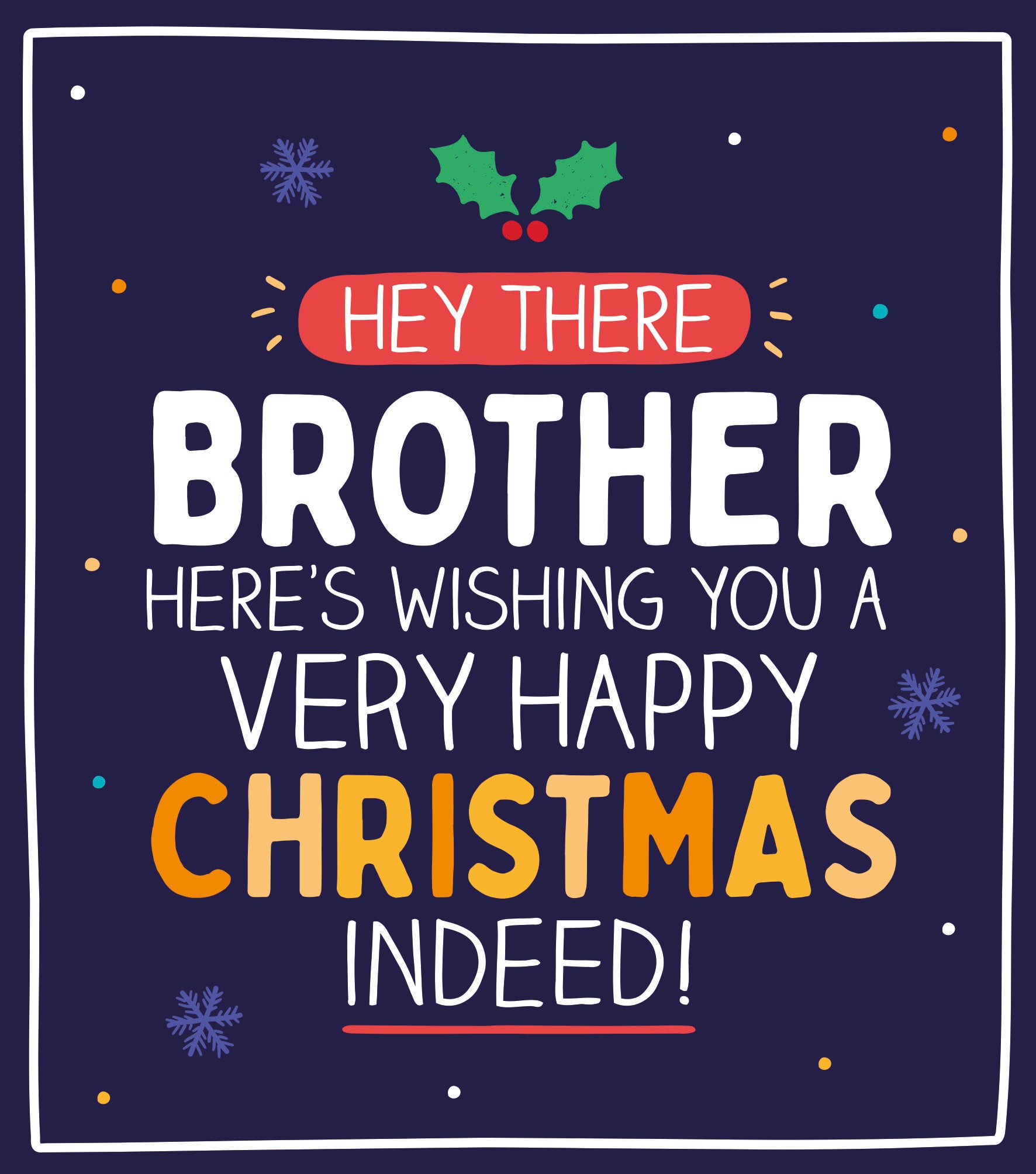 Brother Very Happy Christmas Card by penny black