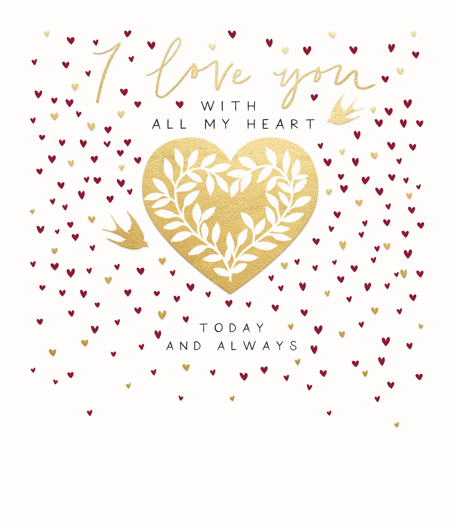 All My Heart Gold Heart Valentine's Day Card by penny black