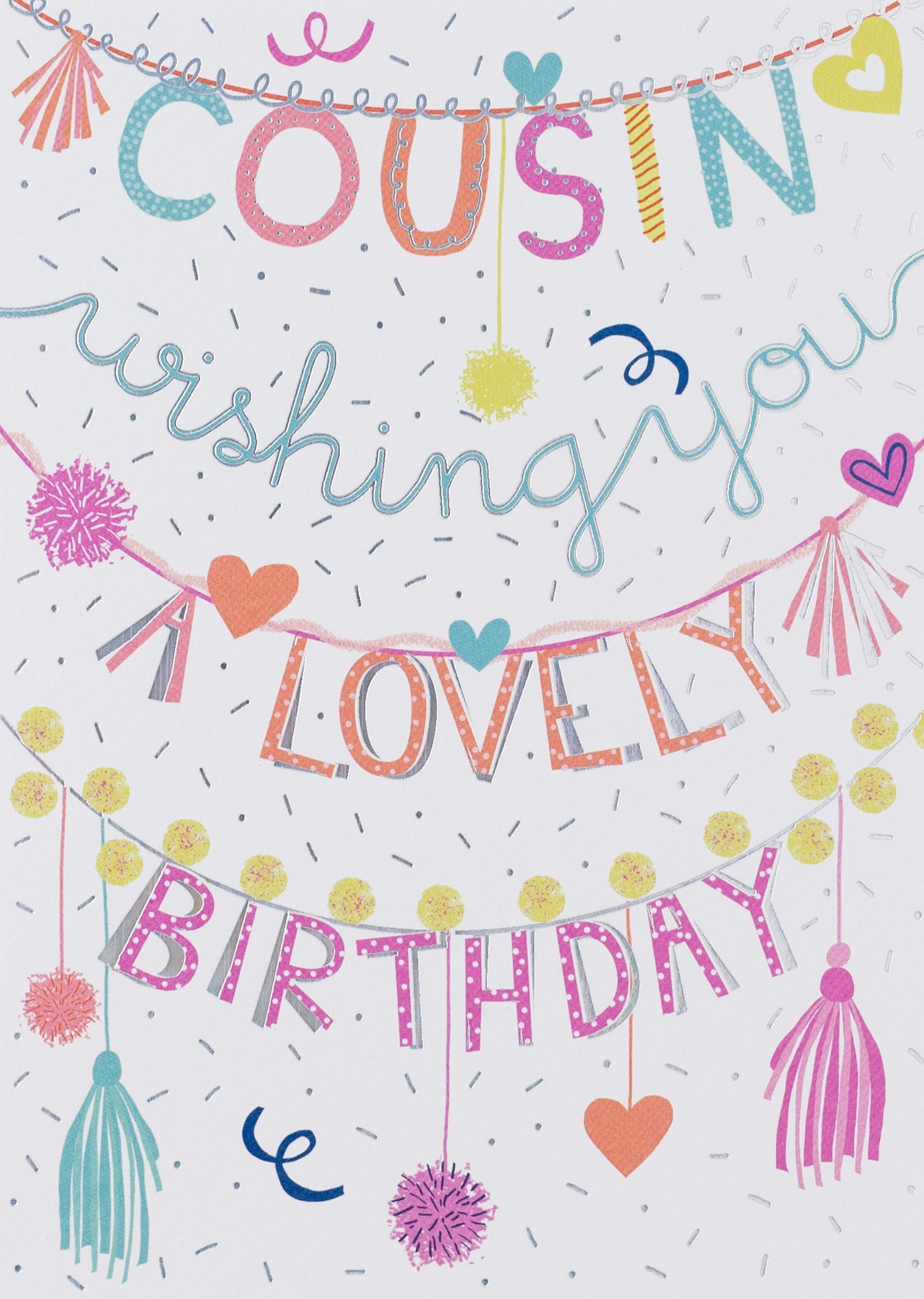 Cousin Bunting Lovely Birthday Card from Penny Black