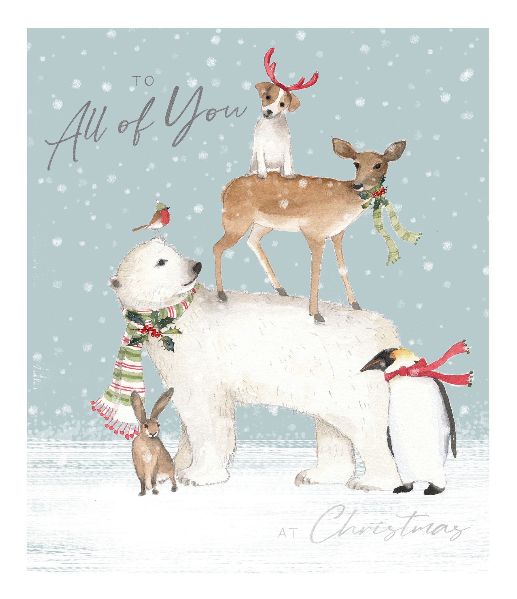 To All Of You Winter Friends Christmas Card by penny black