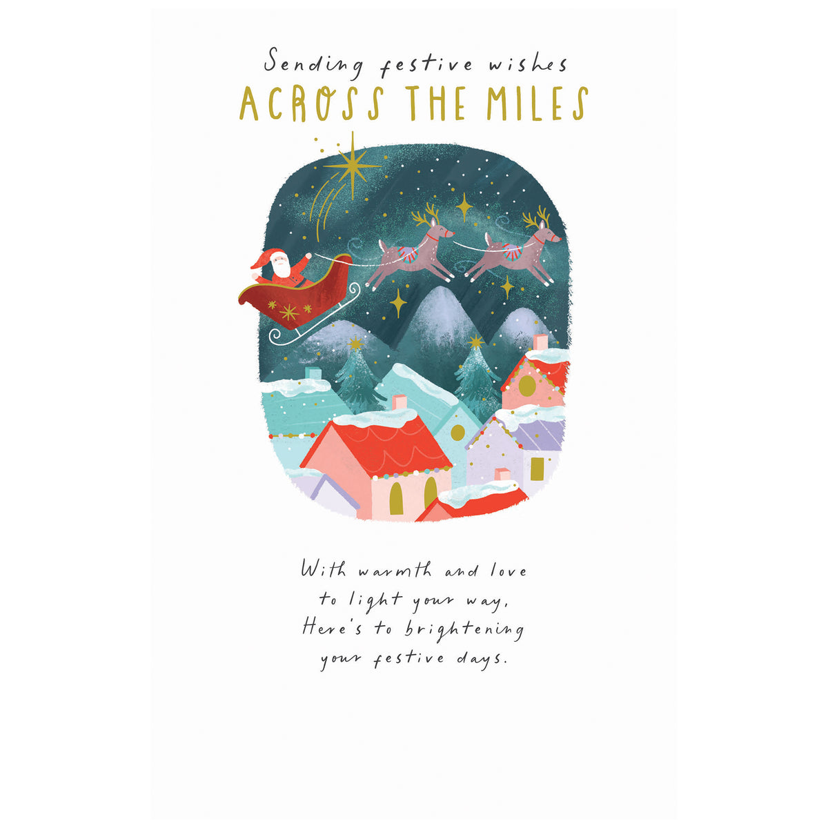 Warmth and Love Across The Miles Christmas Card by penny black