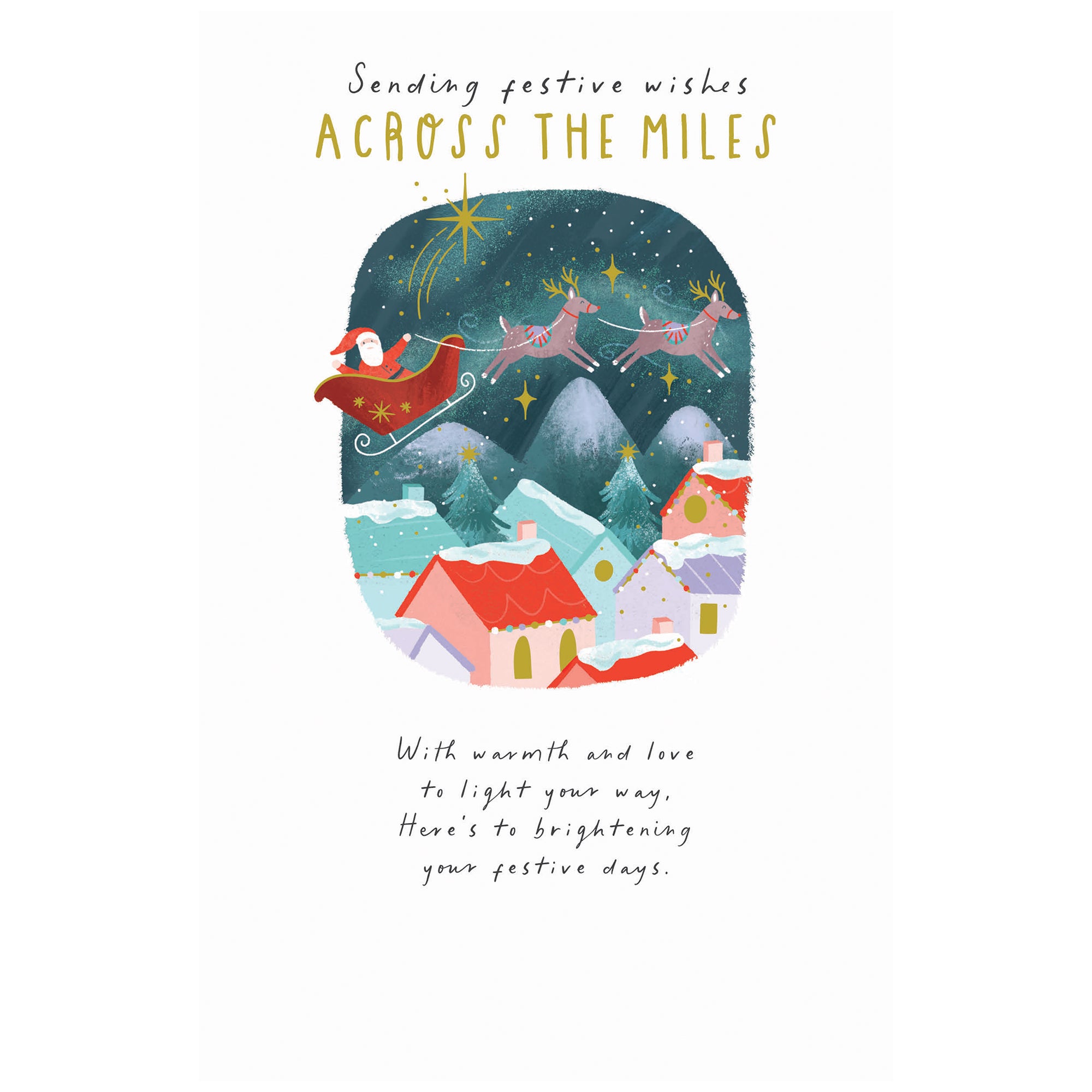 Warmth and Love Across The Miles Christmas Card by penny black