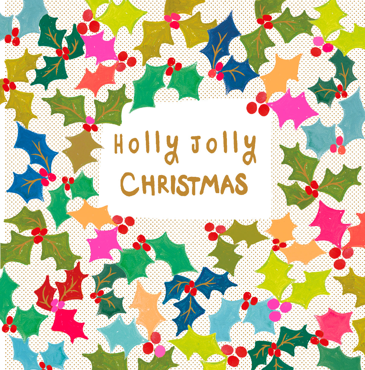 Holly Jolly Christmas Card by penny black