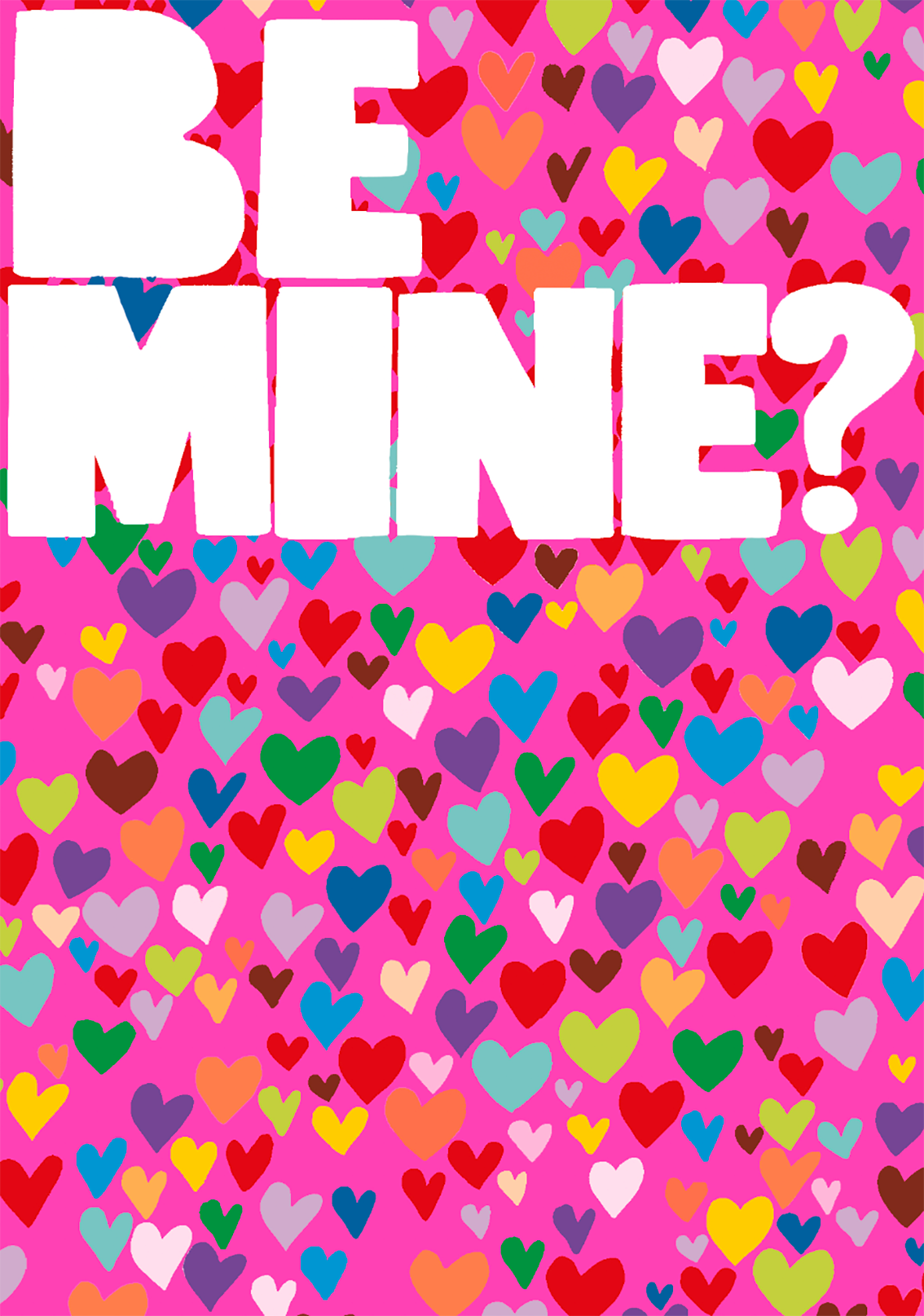 Heart Colour Bomb Be Mine Valentine&#39;s Day Card by penny black