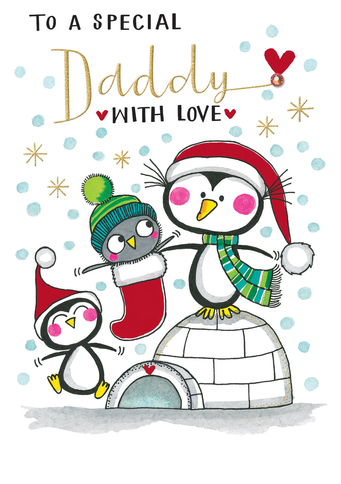 Special Daddy Embellished Polar Scene Christmas Card by penny black