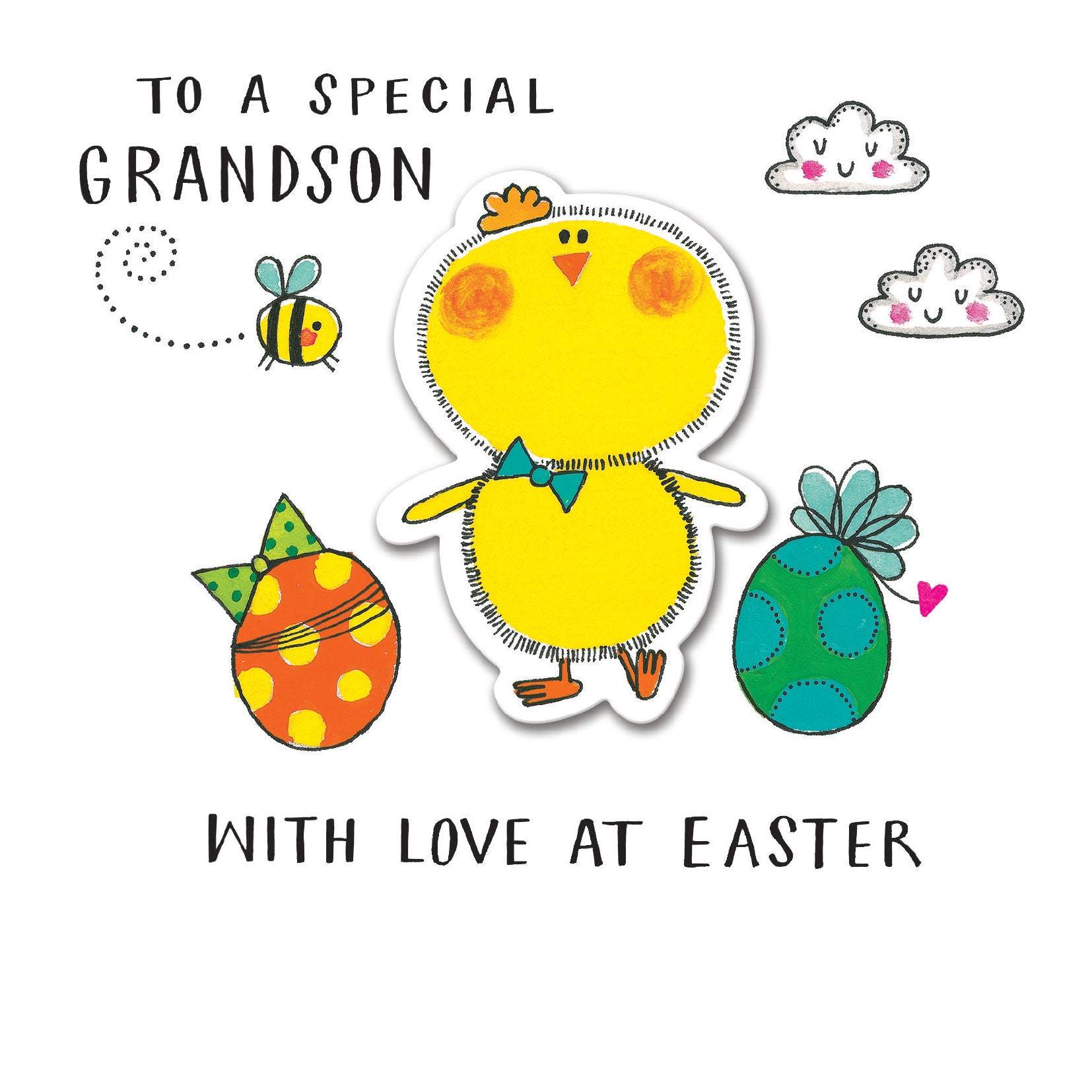 Cute Chick Special Grandson Easter Card By Penny Black