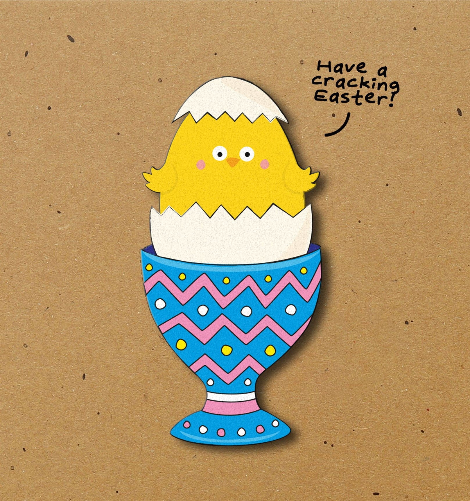 Cracking Easter Funny Egg Cup Card by penny black