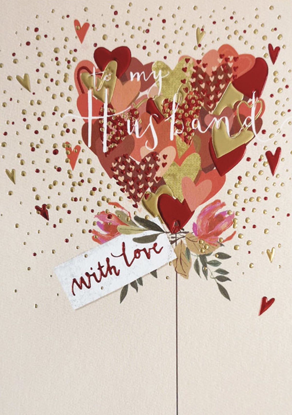 Husband Balloon Hearts Valentine&#39;s Day Card by penny black