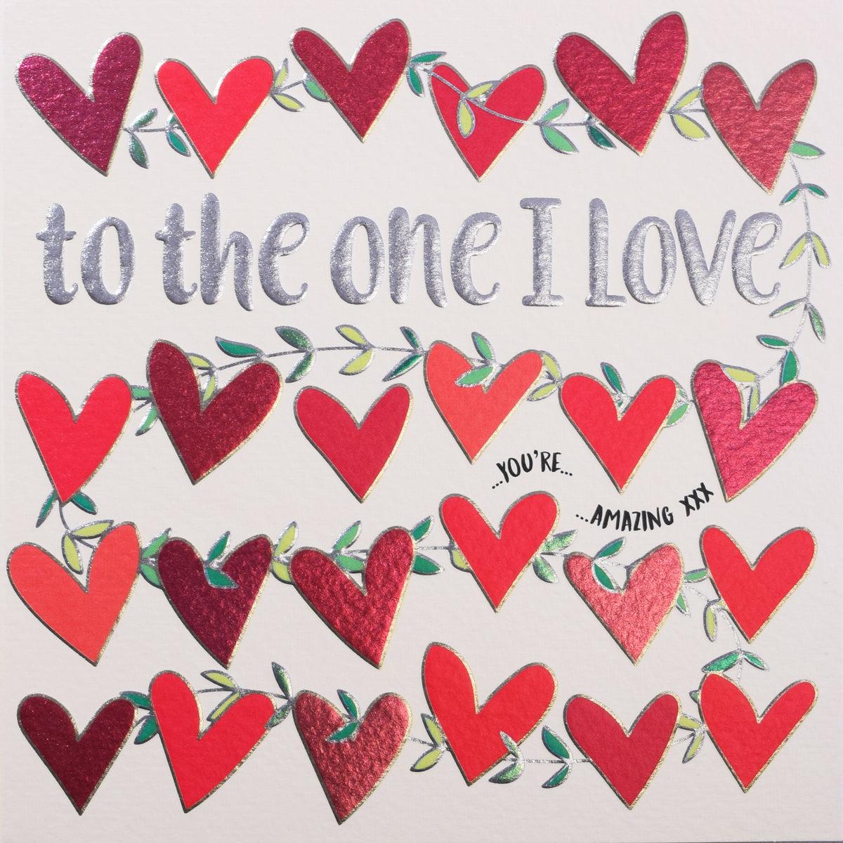 One I Love Heart Vines Valentine Card by penny black