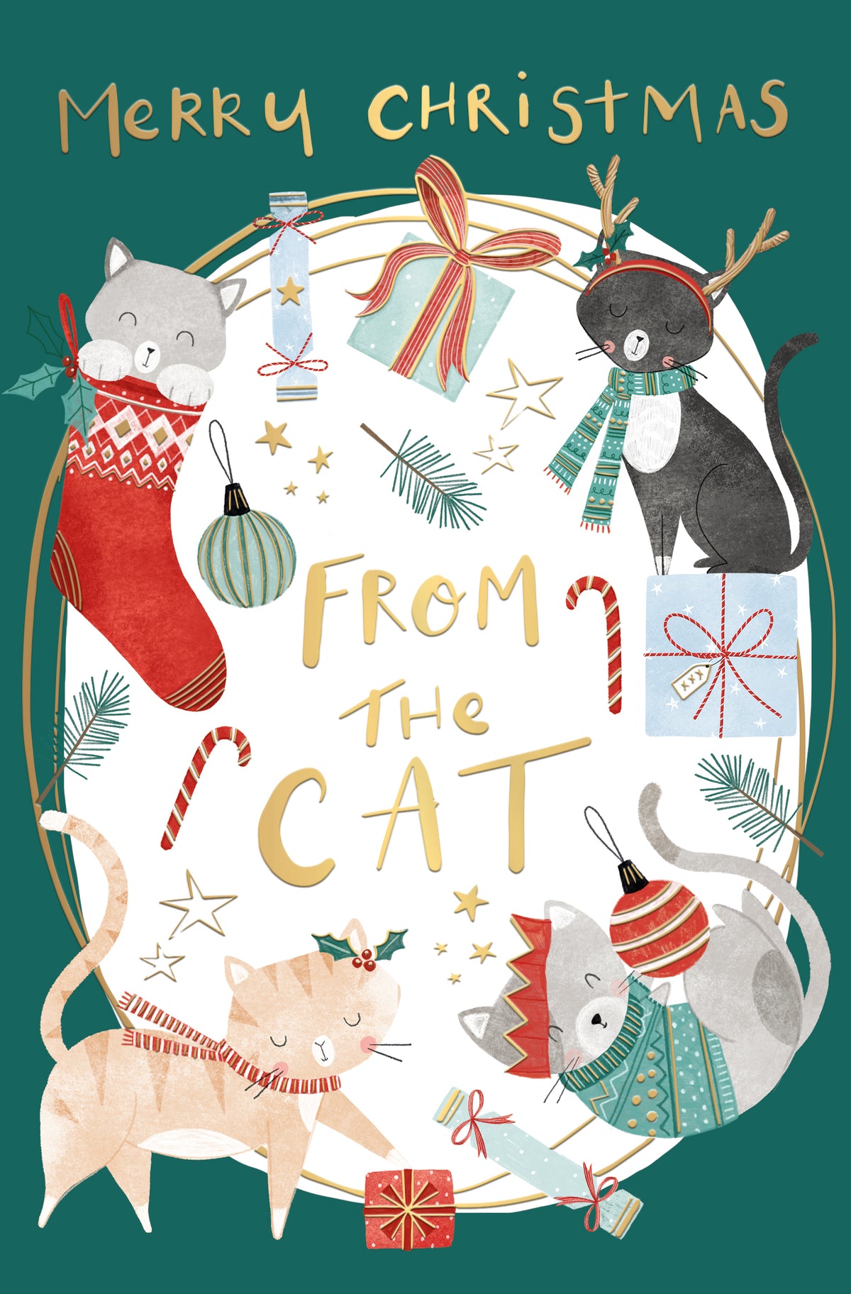 Cutesy From The Cat Christmas Card by penny black