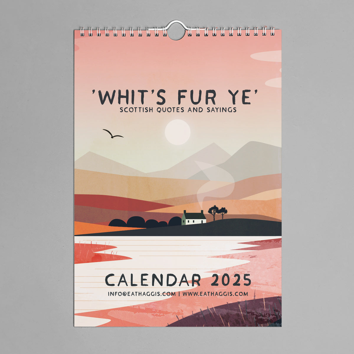 2025 Scottish Eat Haggis Calendar front cover by penny black