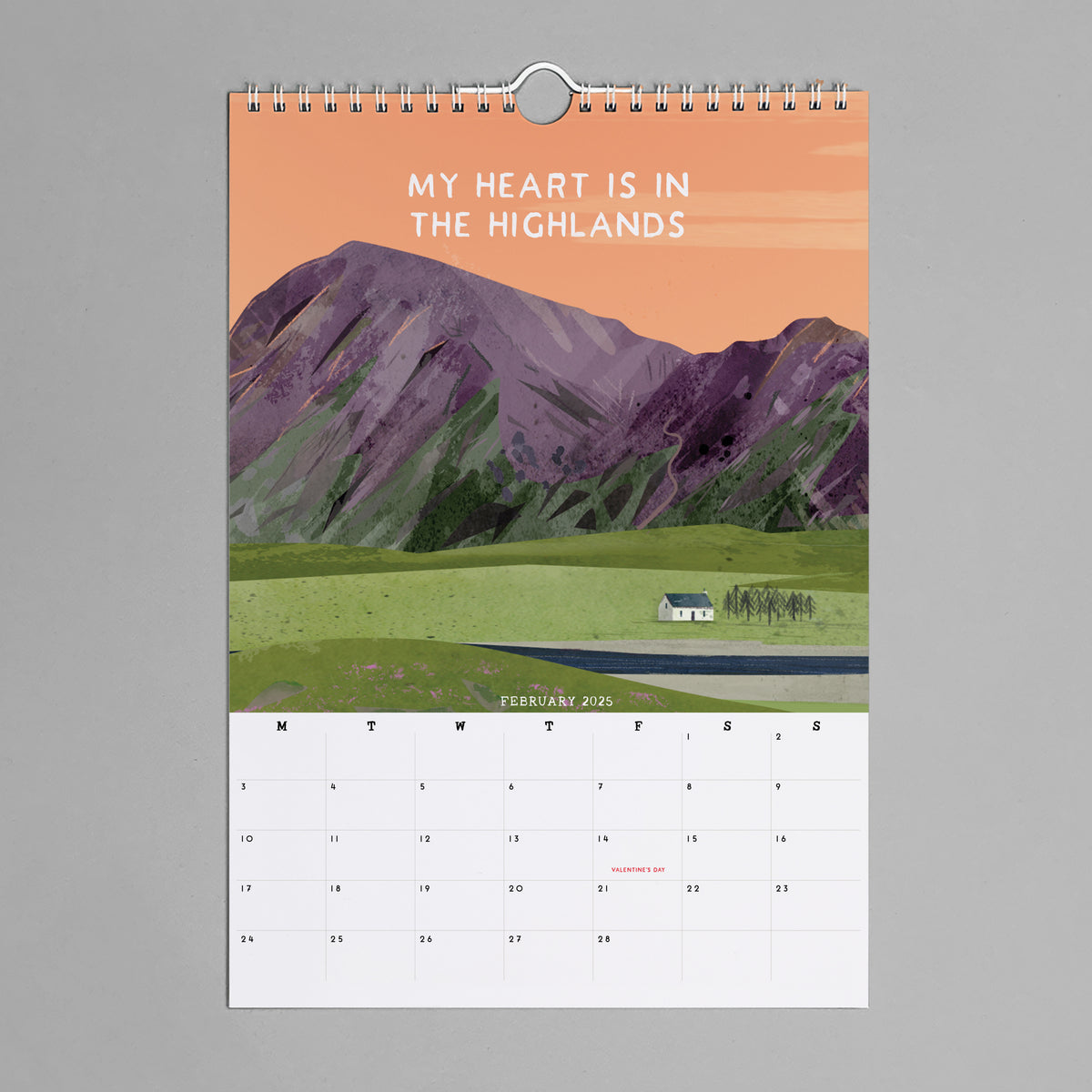 2025 Scottish Eat Haggis Calendar - February landscape by penny black