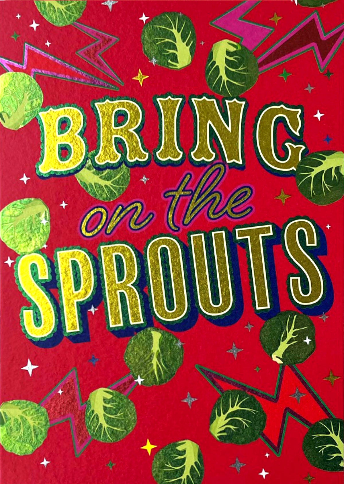 Bring on the Sprouts Funny Christmas Card by penny black