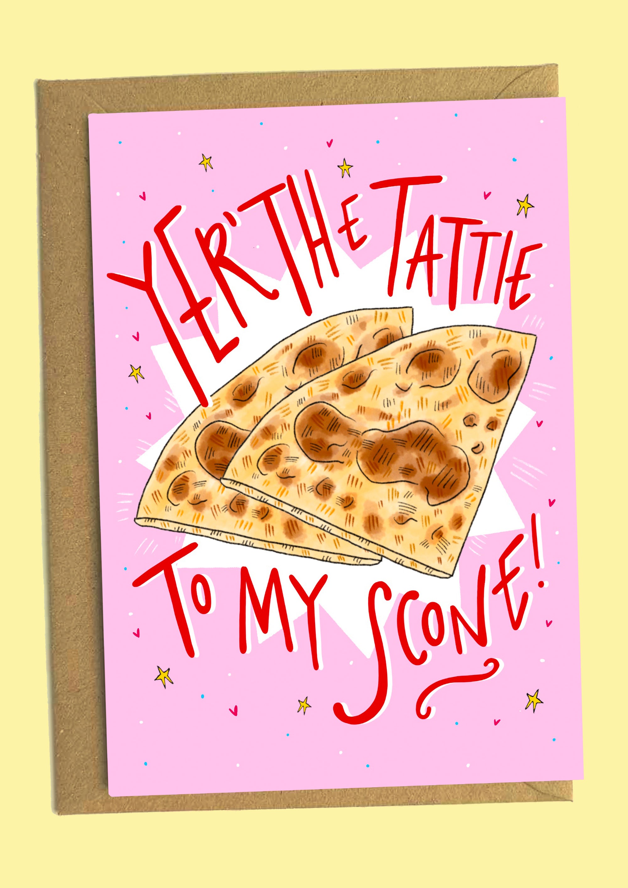 Tattie To My Scone Scots Valentine Card by penny black