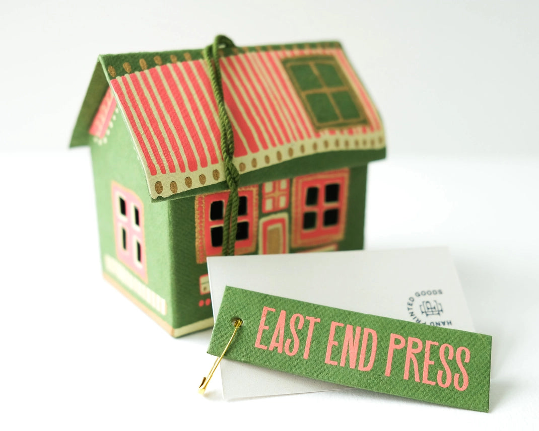 3D Scottish Bothy Screen Printed Hanging Tree Decoration by east end press at penny black