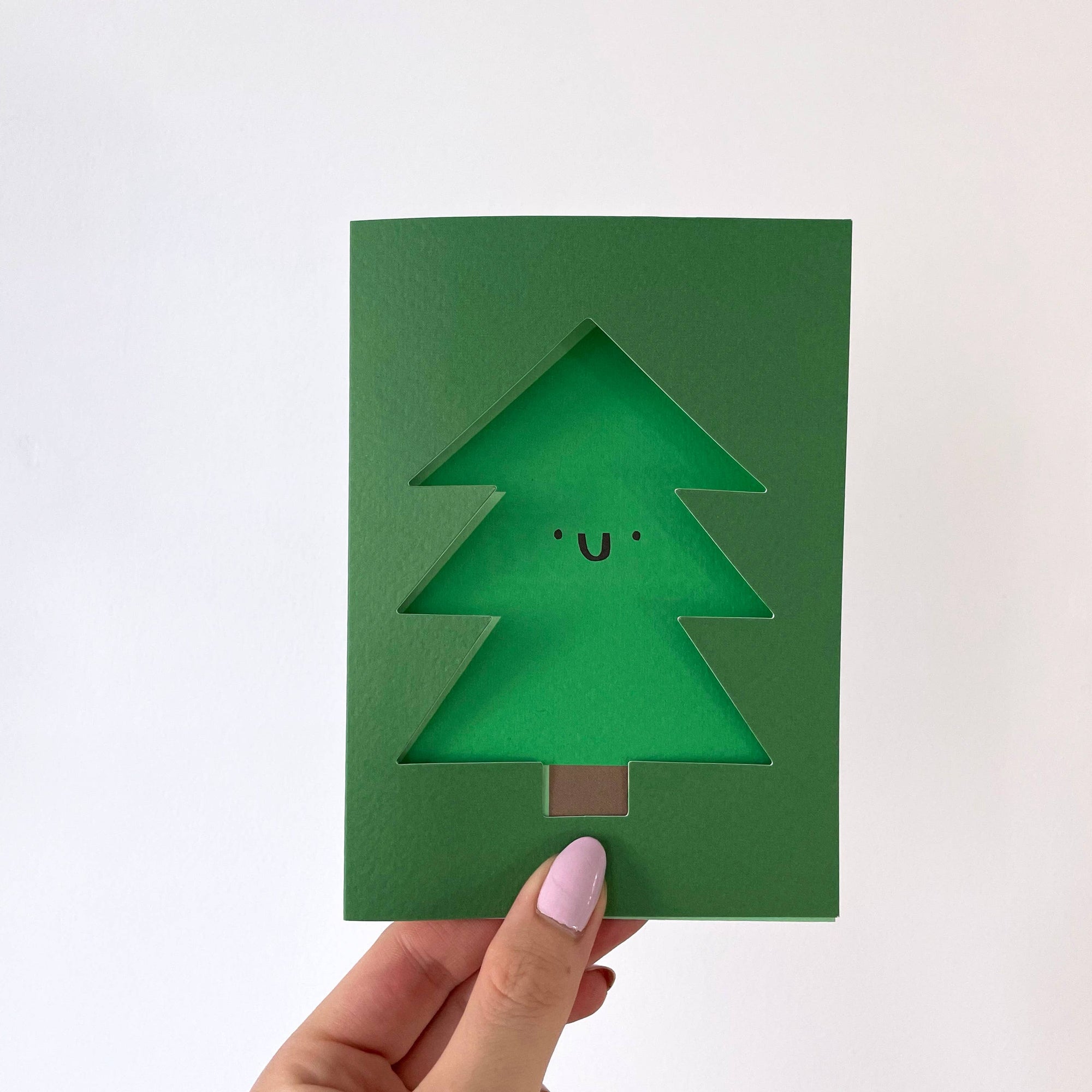 Jolly Christmas Tree Cut Out Card by penny black