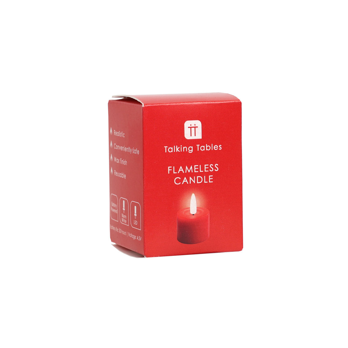 Reusable Flameless LED Tealight Candle in packaging by penny black