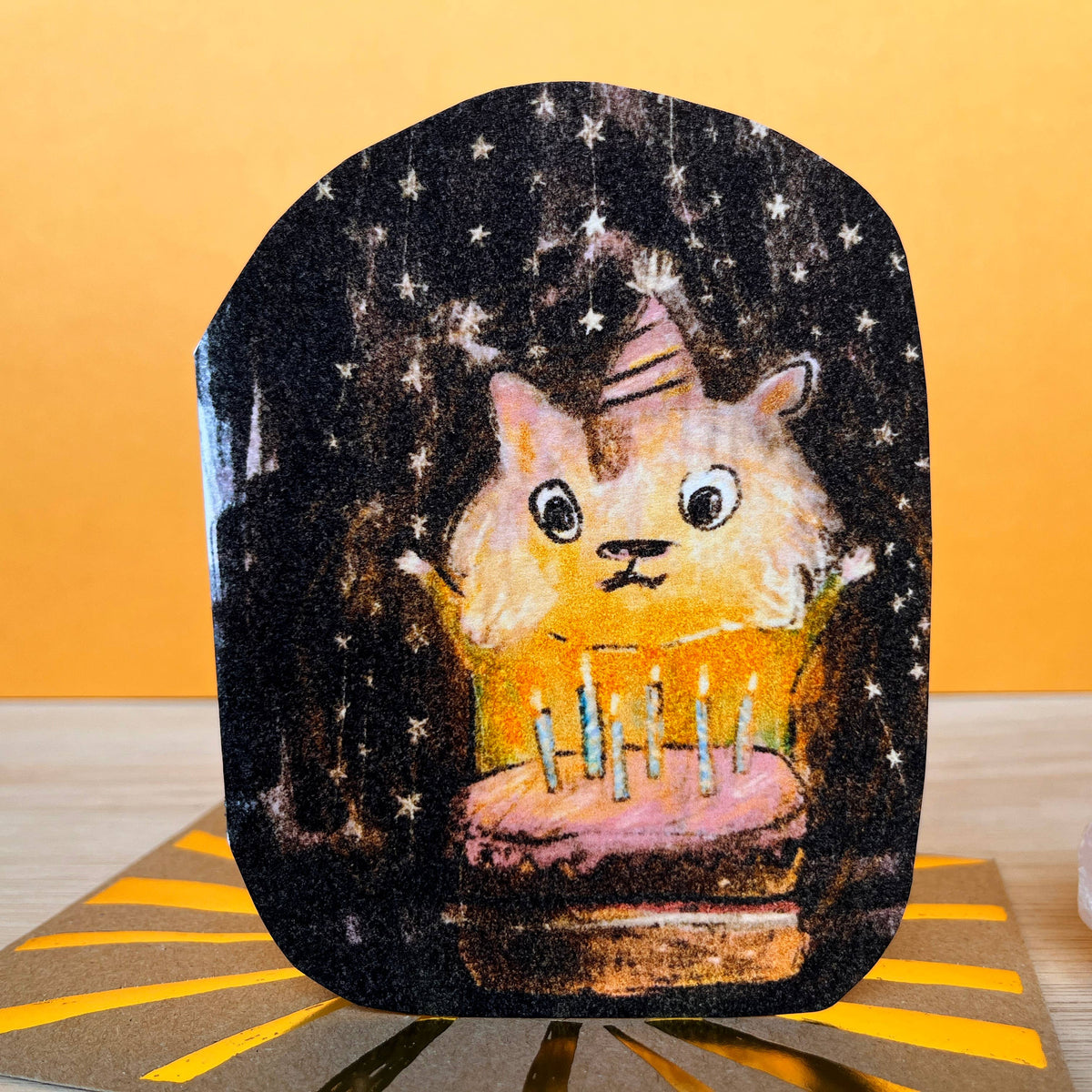 Little Wonder Hamster Cake Birthday Card by laura skilbeck at penny black