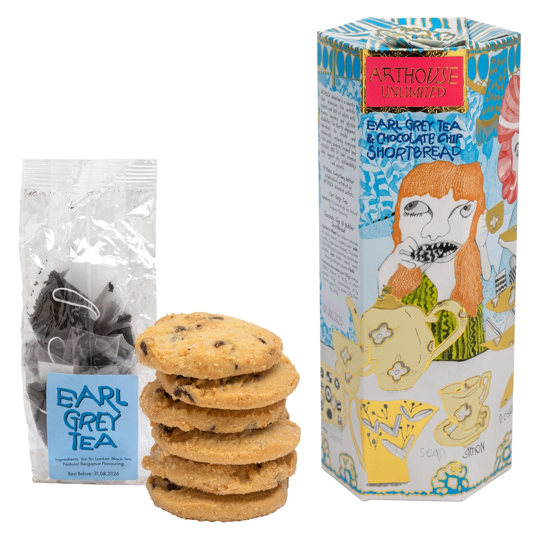 Earl Grey Tea &amp; Chocolate Chip Shortbread Gift Set