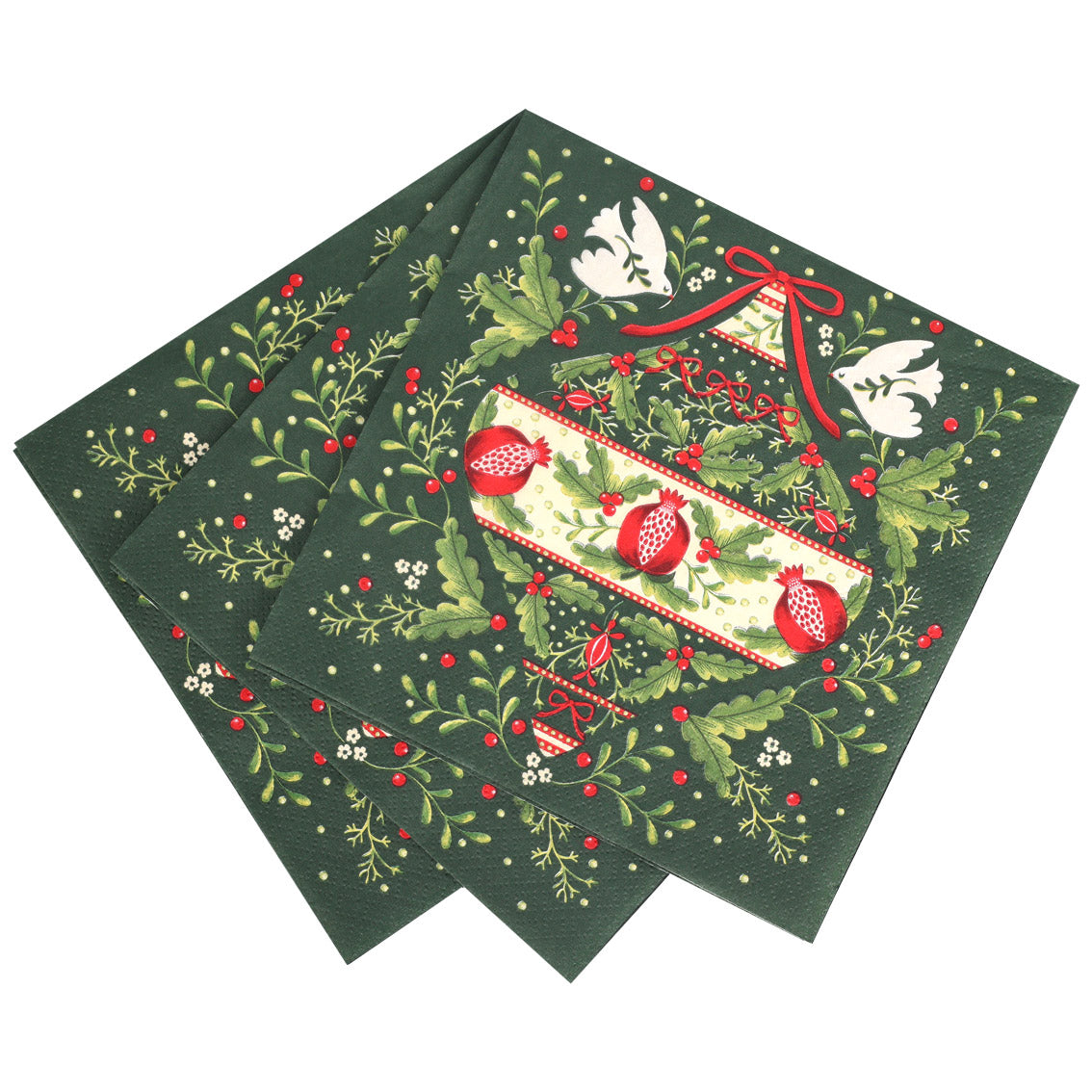 Folklore Pomegranate Eco-Friendly Christmas Napkins 20 Pk by penny black